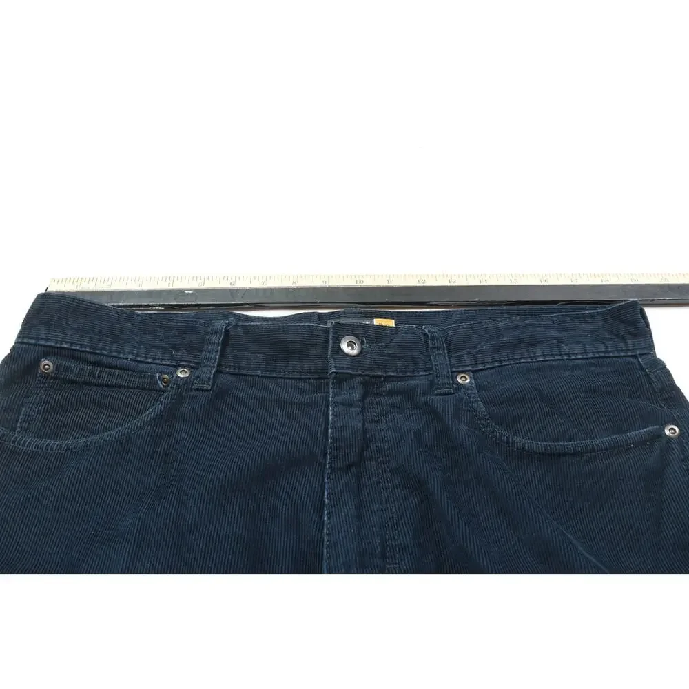 J.Crew Straight Fit Corduroy Pants Mens 36x32 (37x30) Blue Slim 5-Pocket Cotton